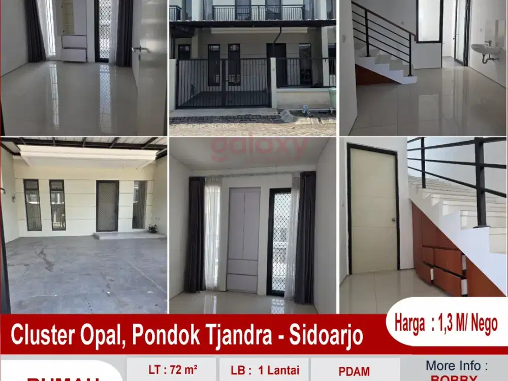 Rumah Baru 2 Lantai Di Cluster Opal Pondok Tjandra Sidoarjo