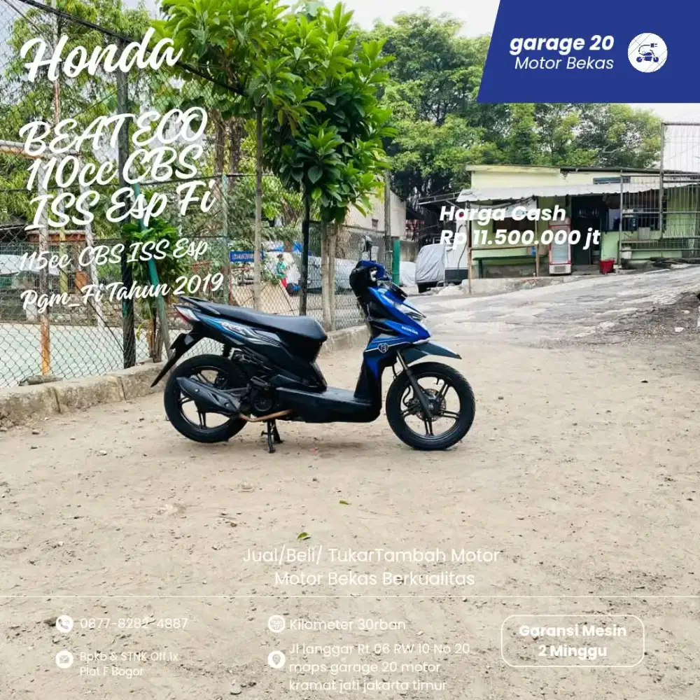 Honda Beat ECO 110cc CBS ISS Esp Fi  Tahun 2019