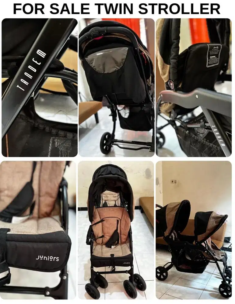 Preloved Juniors Tandem Twin Stroller