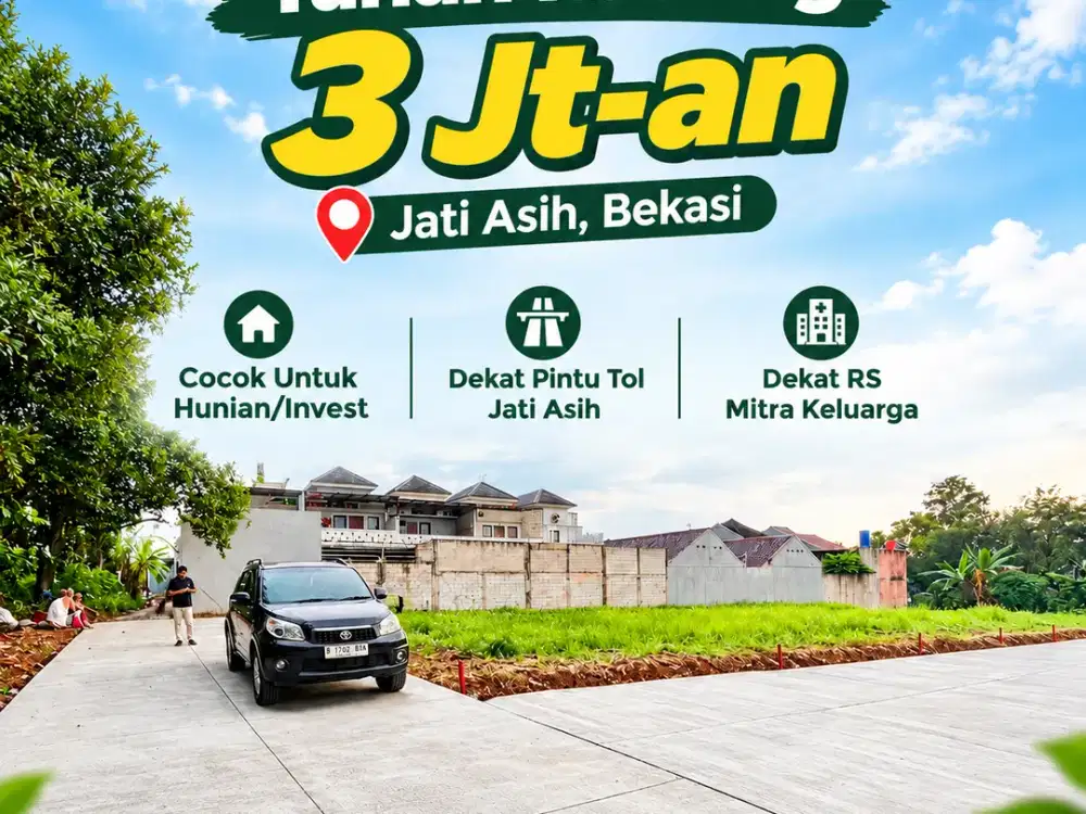 3 Jt-an Tanah Kavling SHM Jati Asih, Dekat Tol Lingkar Luar Jakarta