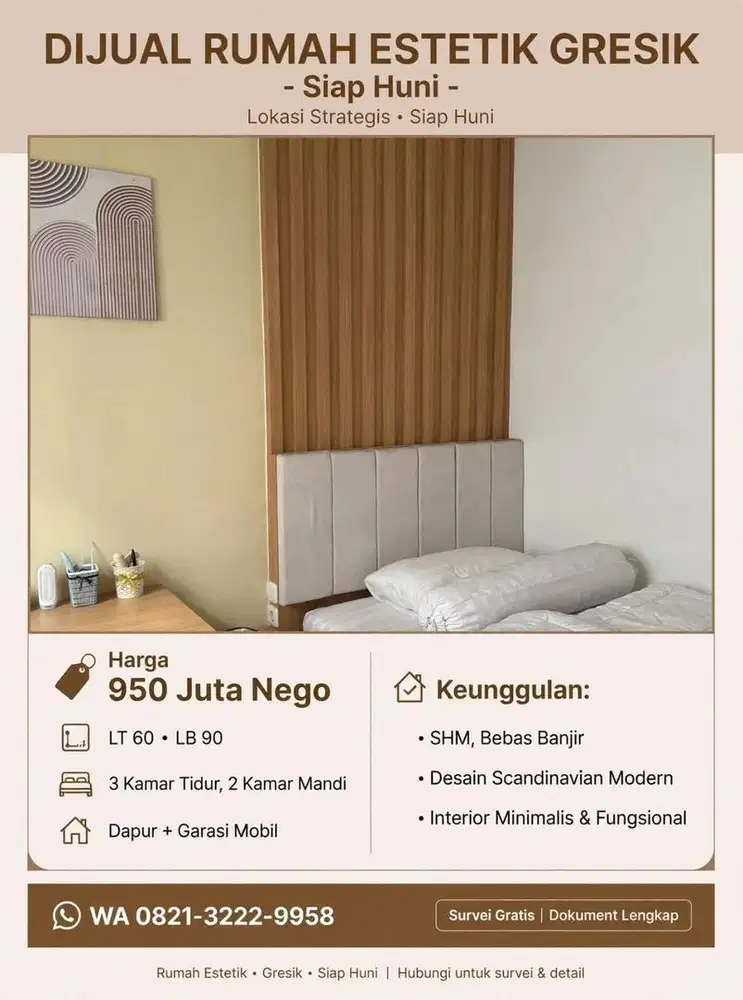 Dijual Rumah Cantik siap huni Gresik