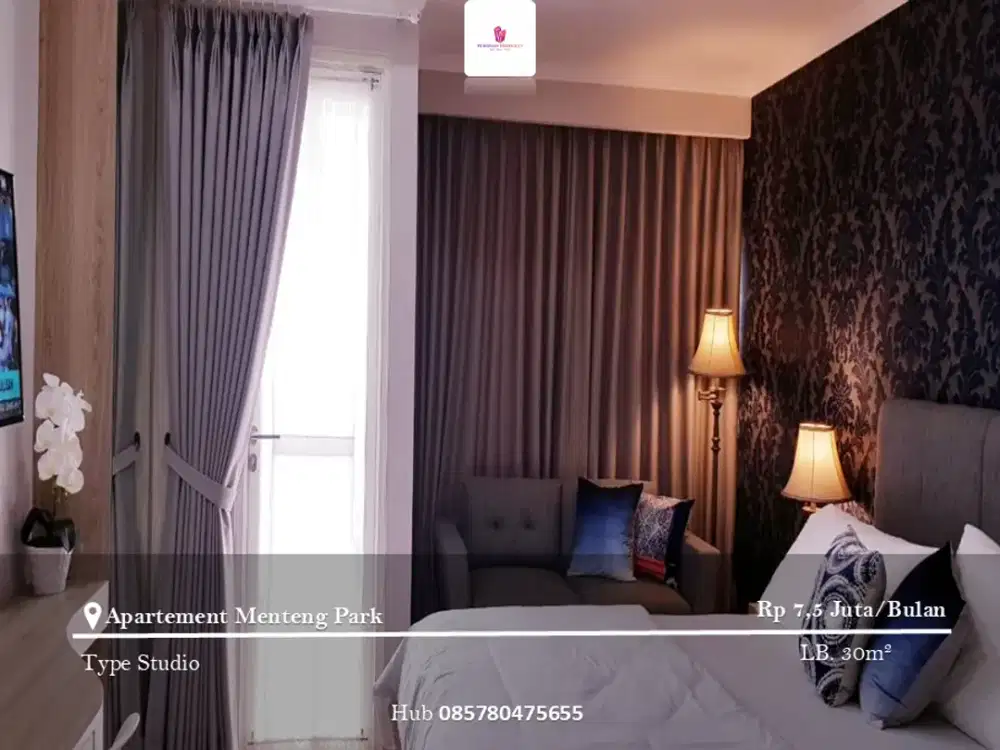 Disewakan Apartement Menteng Park Studio Furnished Low Floor