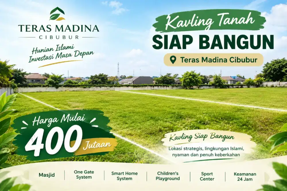 Kavling tanah siap bangun di Cibubur 400 jutaan