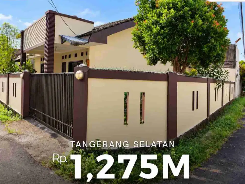 Jual Rumah Hoek Siap Huni Lokasi Nempel BSD, Ciater Serpong Tangsel, Ls St