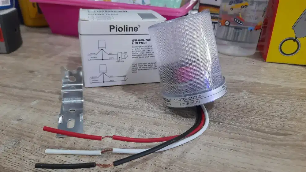 Photocell Pioline 6A Bulat - Sensor Cahaya Lampu Otomatis