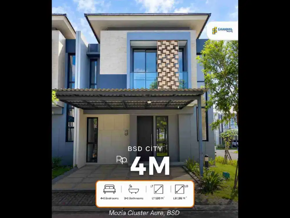Jual Rumah Cluster Siap Huni Posisi Hoek Dekat AEON Mall BSD Mozia, Fl