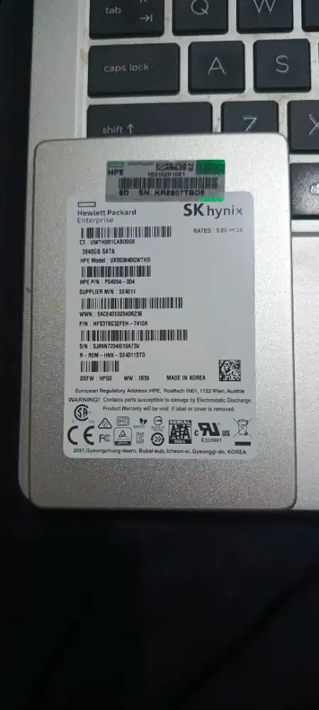 SSD sata 2,5 inchi Hewlett-Packard 3.84TB