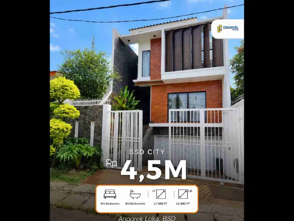 Jual Rumah Rapih 2 Lantai SHM Anggrek Loka BSD City, Fl