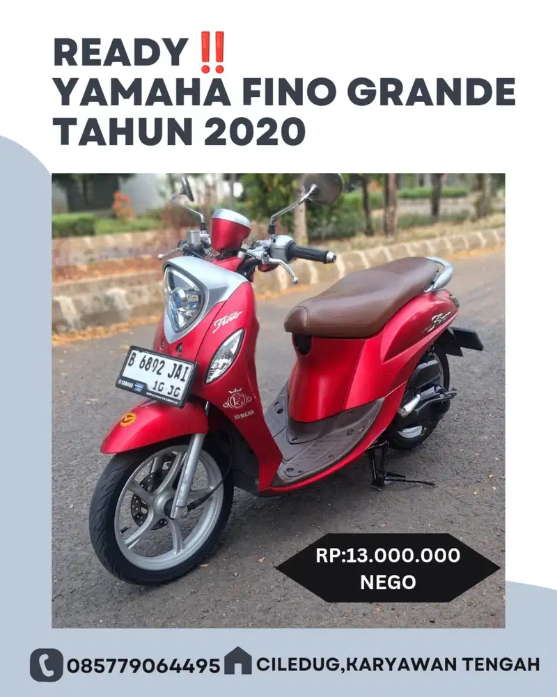 (A) Yamaha Fino Grande 125 tahun 2020