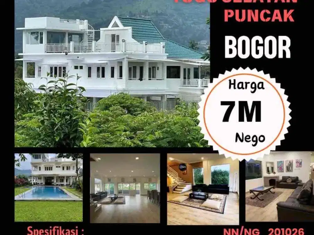 Dijual cepat villa tugu selatan puncak Bogor