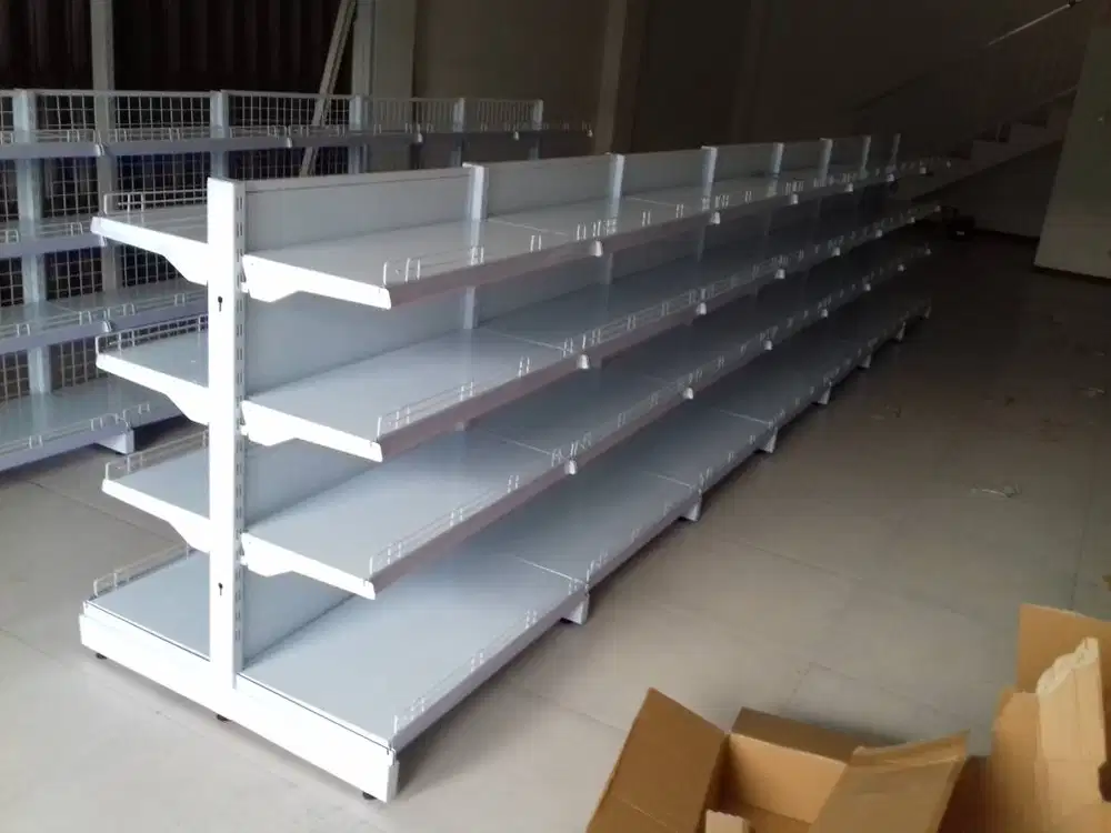 RAK MINIMARKET DISPLAY DOUBLE EKONOMIS T. 120 CM HARGA TERJANGKAU