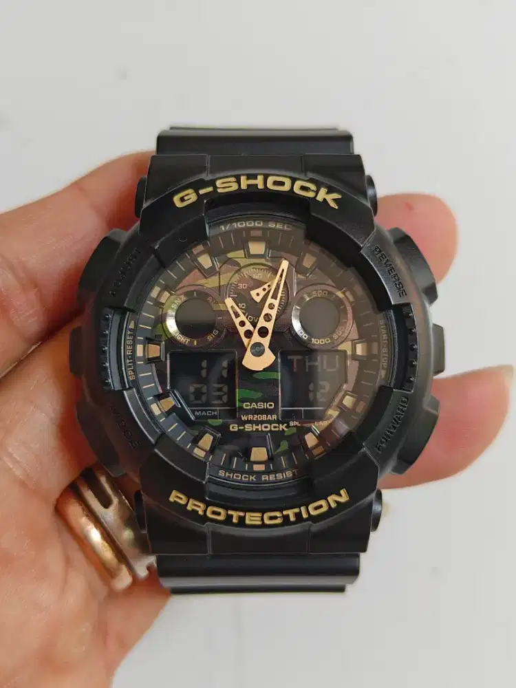 Casio G-Shock GA-100CF-1A9DR Camouflage original bekas sangat bagus