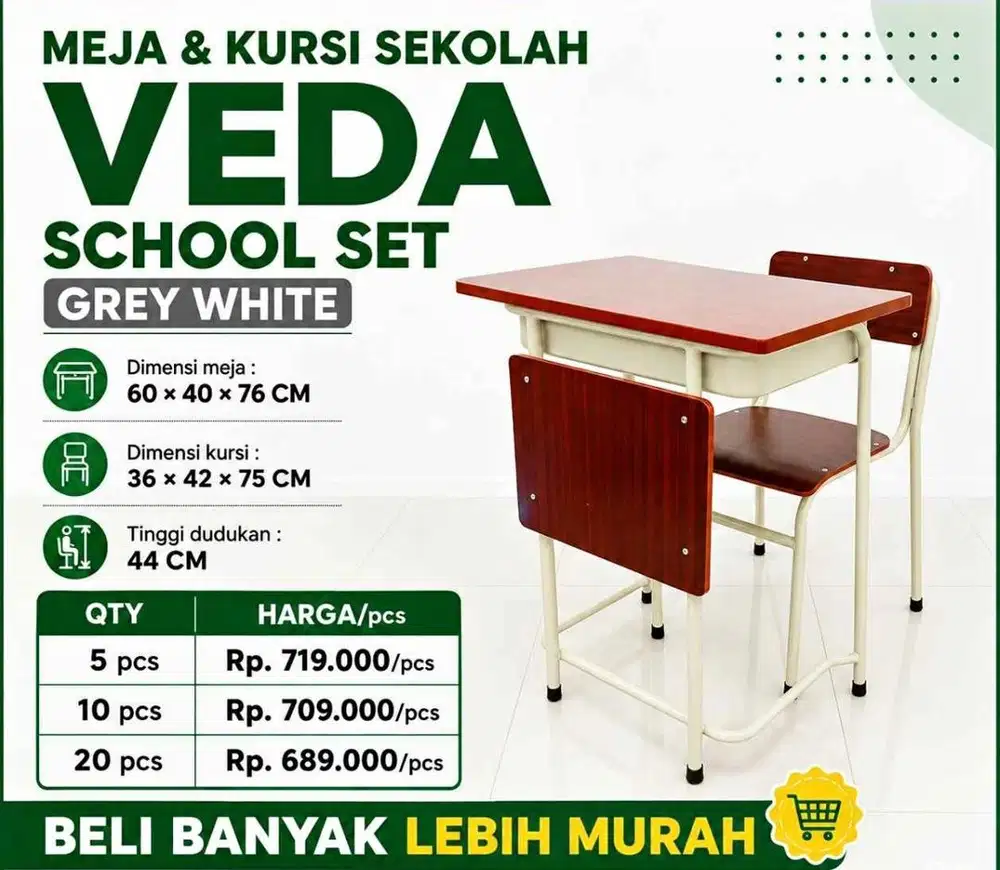 Bangku kelas & meja murah