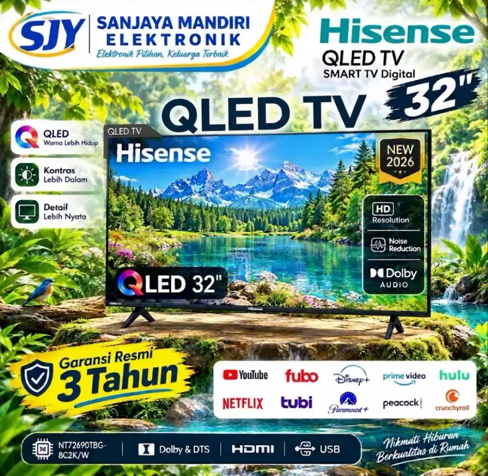HISENSE QLED HD Vidaa TV 32 Inch Q5S Quantum Dot Colour Dolby Atmos