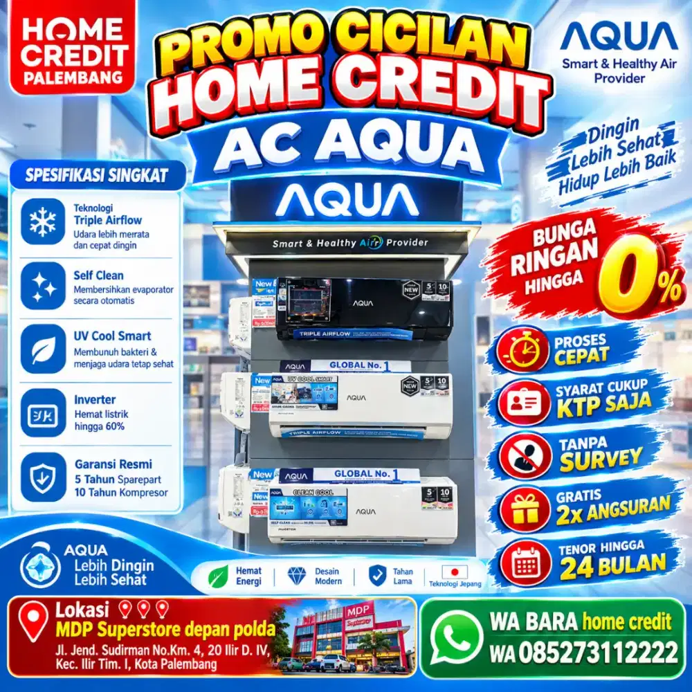 Kredit AC aqua promo tanpa dp
