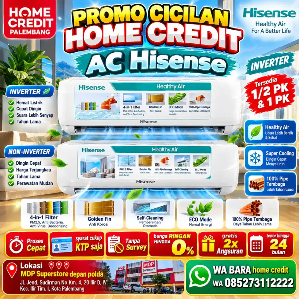 Kredit AC Hisense tanpa DP