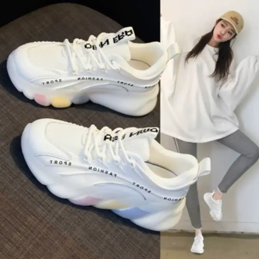Sepatu Sneakers Casual Sport Korea Style Uk. 39