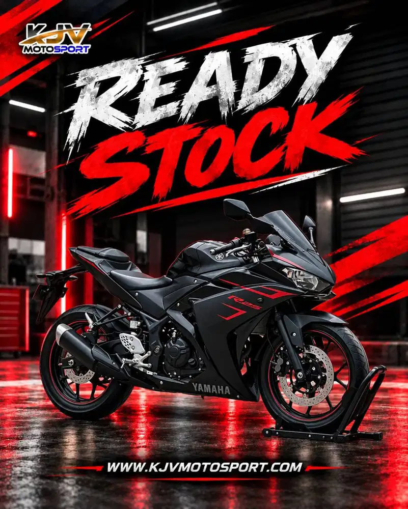 YAMAHA R25 OLD 2017 HITAM KM 6K PAJAK PANJANG KAYAK BARU