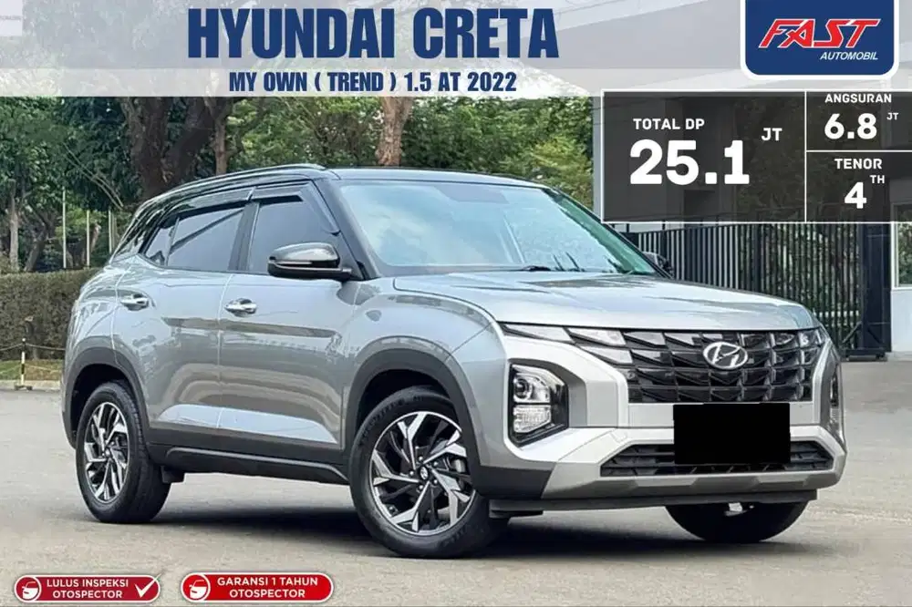LOW KM.48RB HYUNDAI CRETA MY OWN TREND 1.5 AT 2022 PAJAK HIDUP