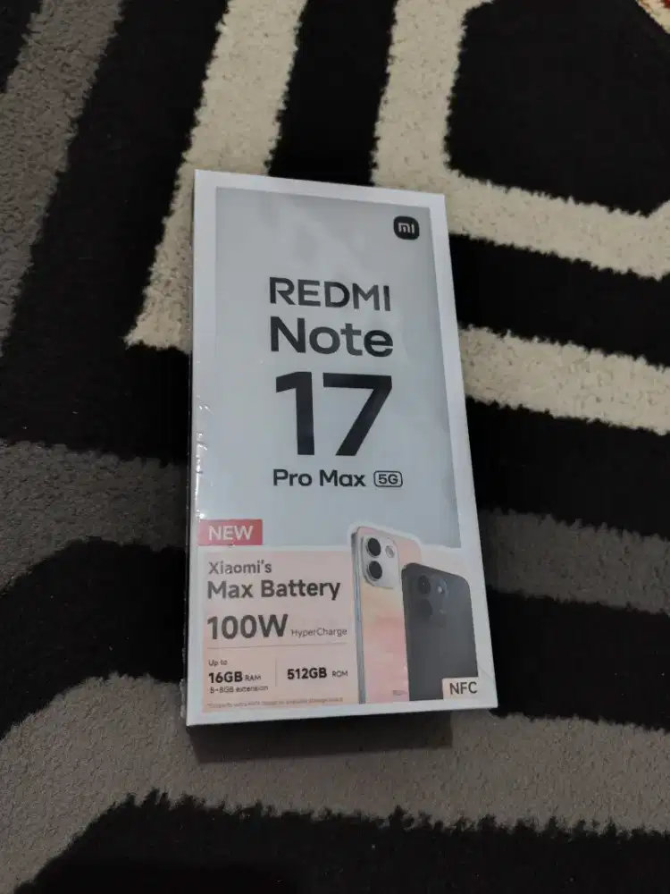 Redmi Note 17 Pro max Black 512 new bnib