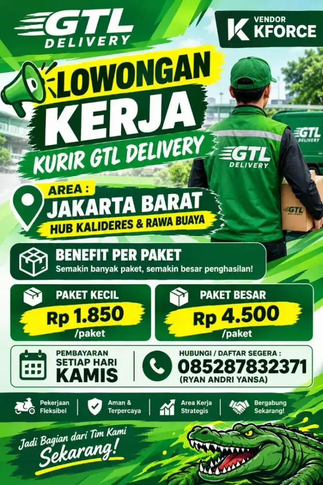Lowongan kurir delivery GTL LOGISTIK