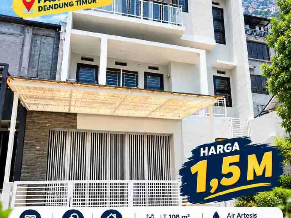 Dijual Rumah 3 Lantai Pasir Impun Bandung Timur City View