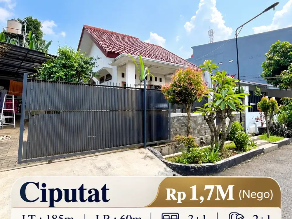 Dijual Rumah 5 menit ke stasiun Jurangmangu
