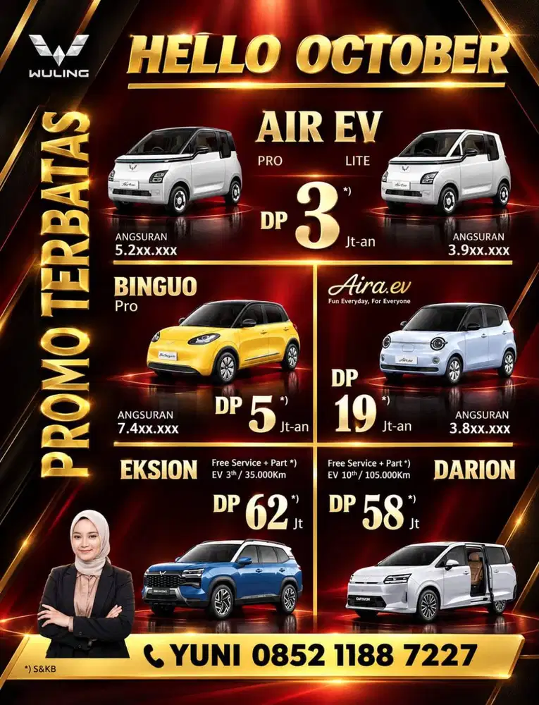 PROMO MOBIL LISTRIK BARU WULING NEW AIR EV LITE