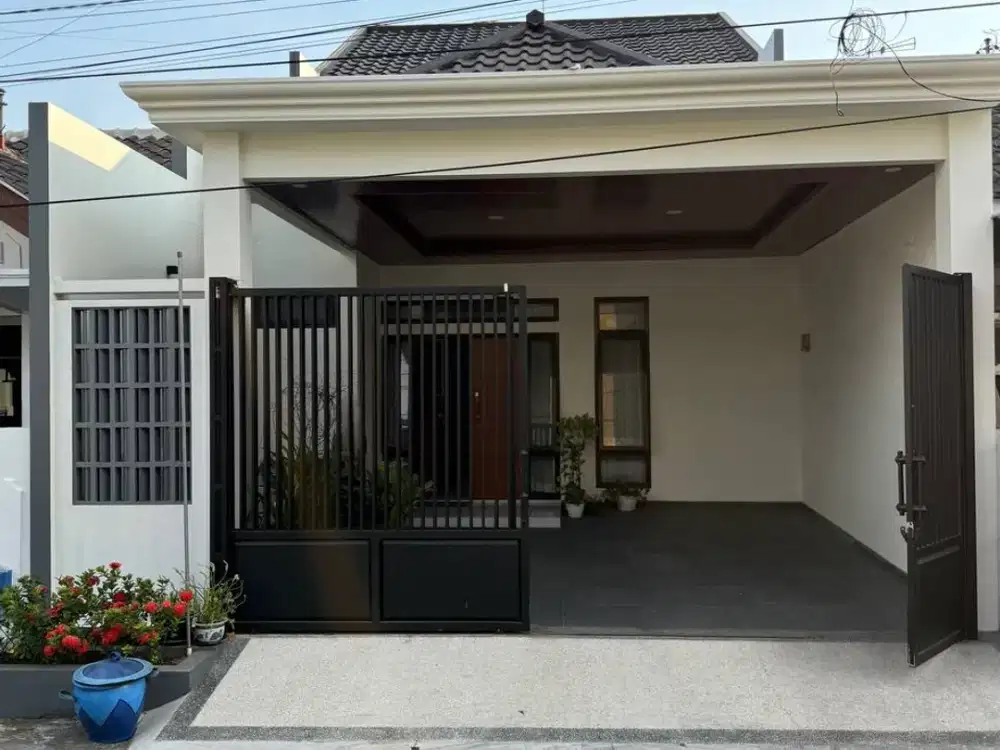 DIJUAL Rumah Modern dan Berfurnish Ada Area Jemur Siap Huni Keamanan 24 Jam Dg One Gate System Dekat Pusat Kota dan Jalan Tol di Perum Taman Sulfat