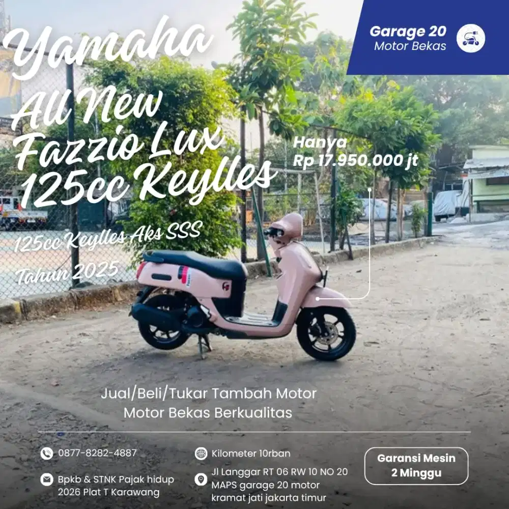 Yamaha All New Fazzio Lux 125cc Keylles Fi Aks SSS Tahun 2025