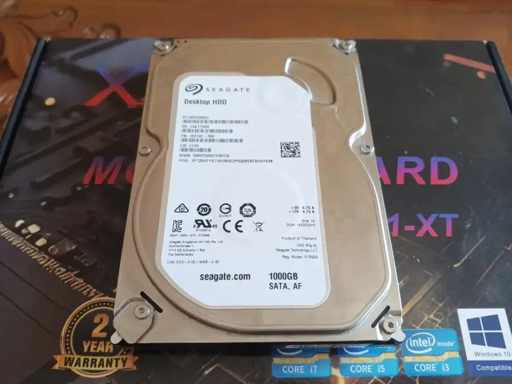HDD Seagate 1 TB  7200 rpm, sentinel 100/100,