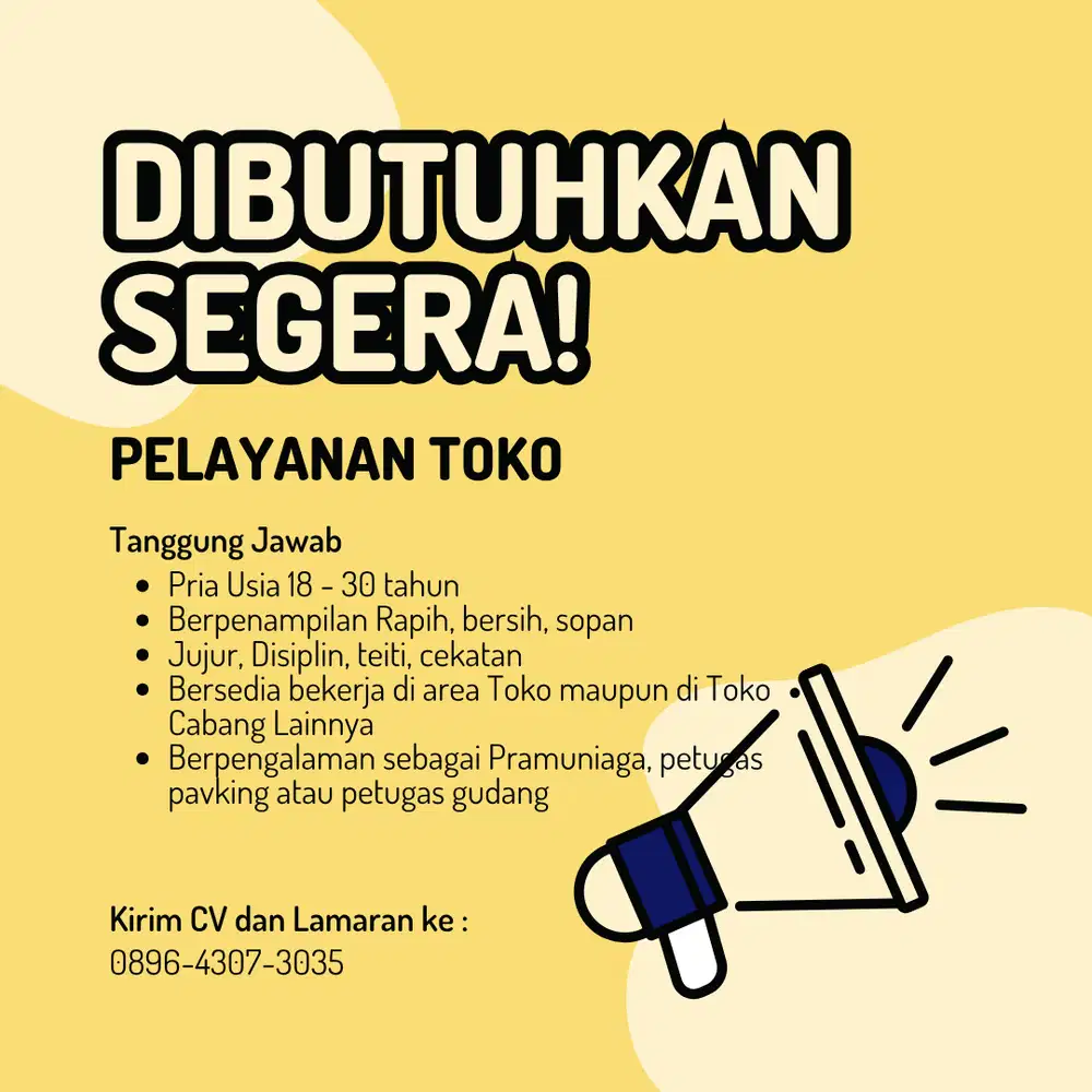 PELAYANAN TOKO / HELPER TOKO