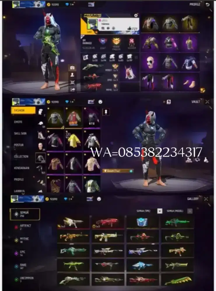 Di jual akun ff aman dan amanah terpercaya