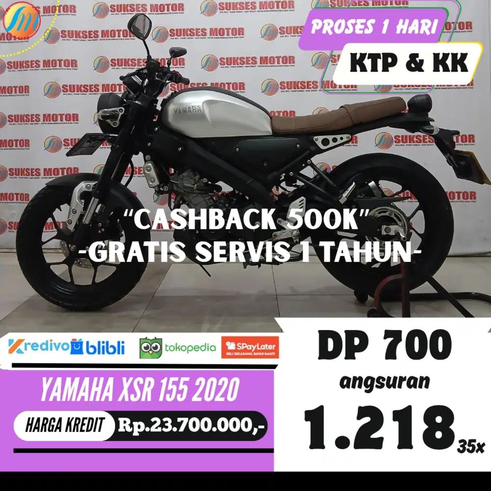 DP 700RB YAMAHA XSR 2020 ANGSURAN SANGAT RINGAN BERGARANSI PAJAK ON