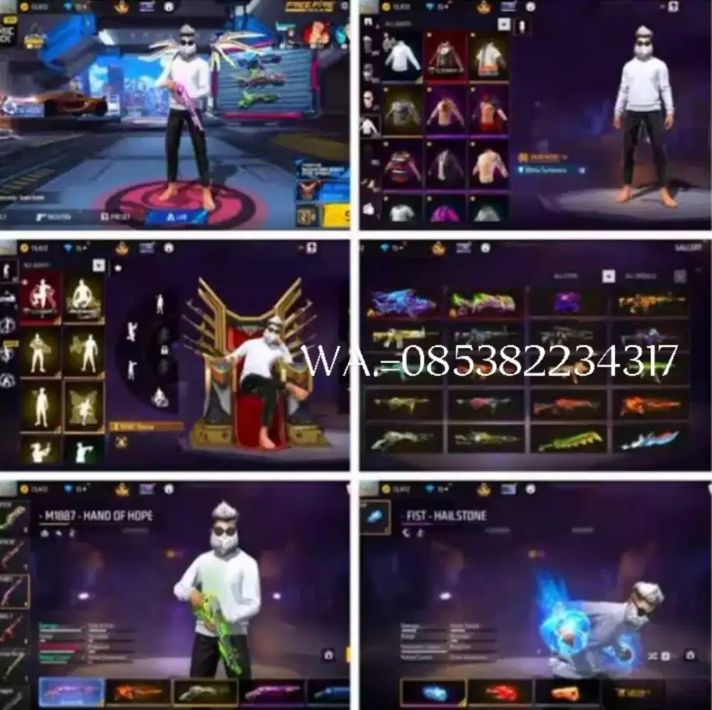 Jual akun ff aman dan amanah terpercaya