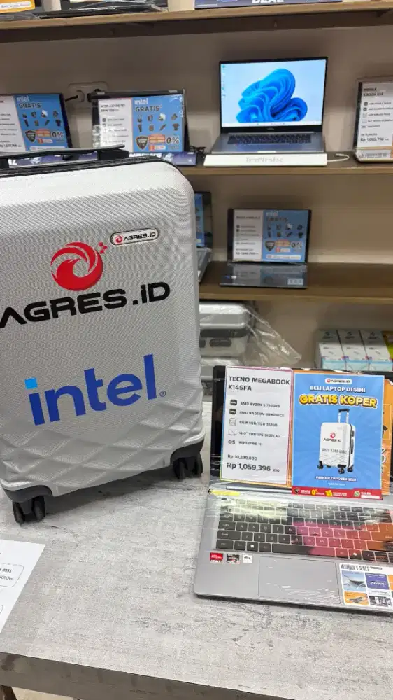 Laptop Tecno Megabook Promo Cicilan Bunga 0% & Free Koper 20 Inchi
