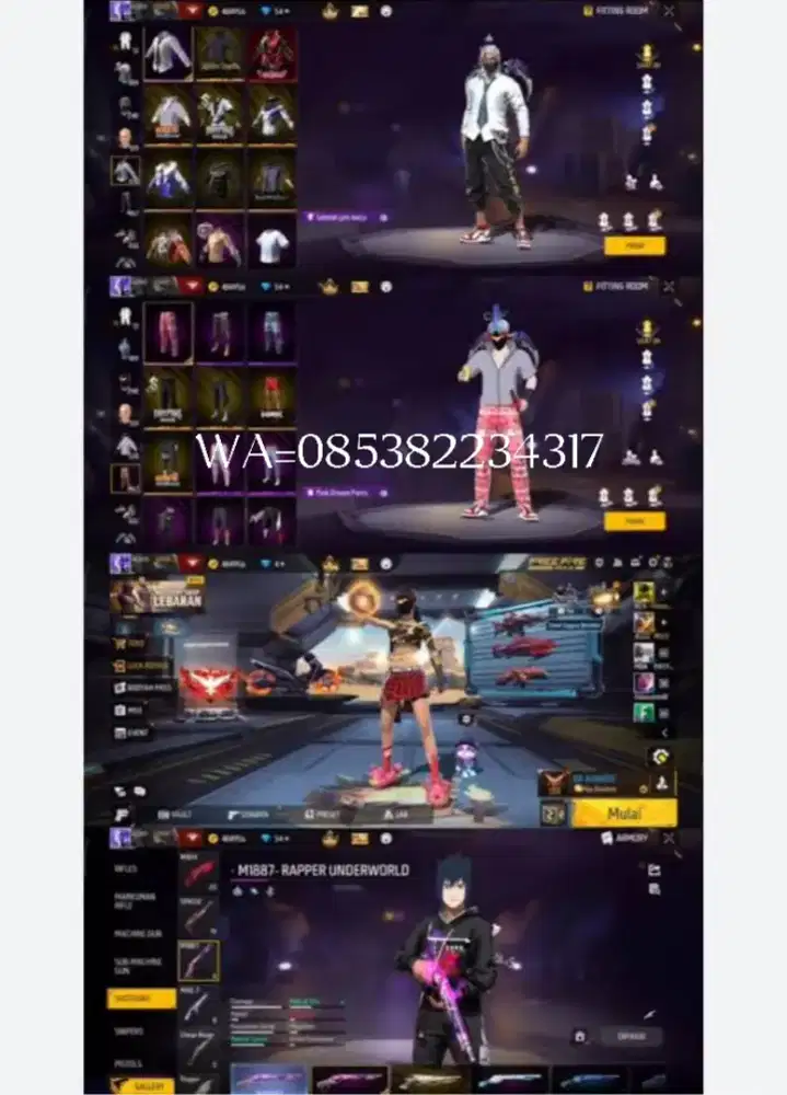 Jual akun ff aman dan amanah terpercaya