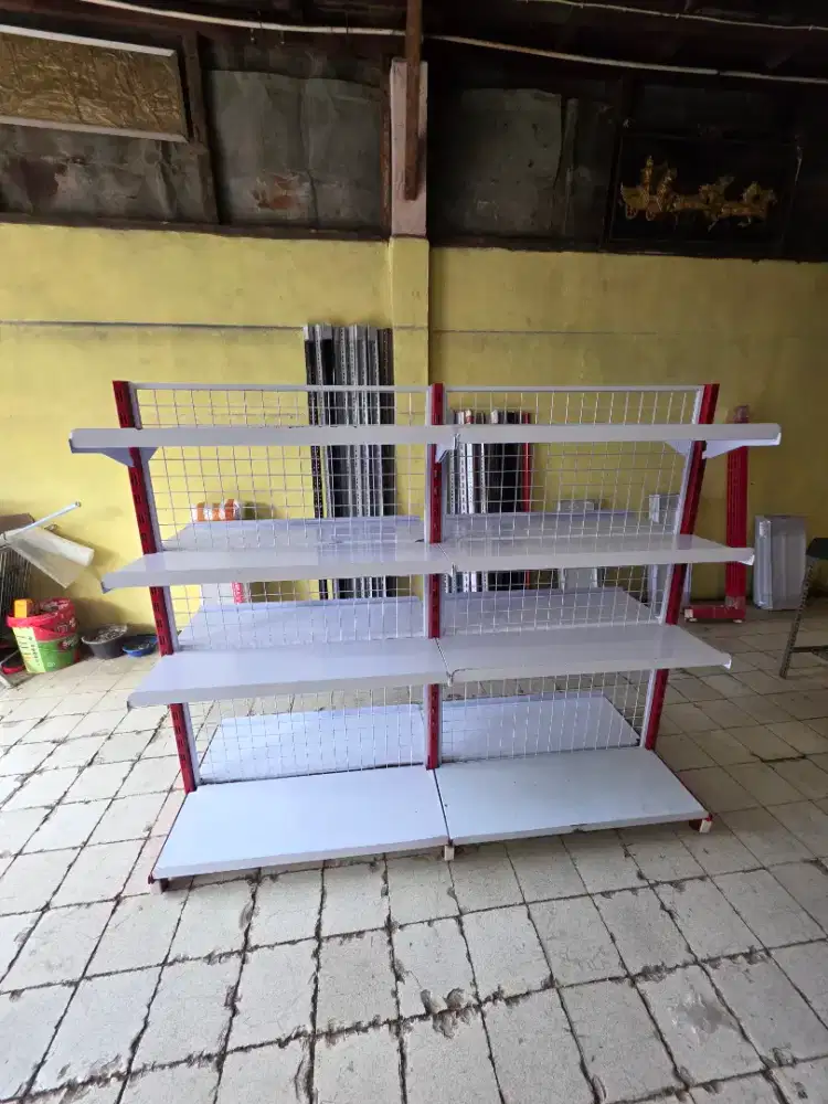 Rak Toko Rak Gondola Minimarket Double BEKAS