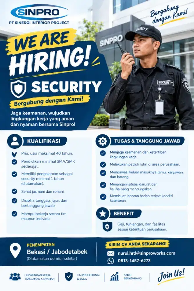 Loker security perusahaan