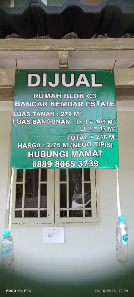 Bismillah di jual rumah di perumahan bancarkembar estat
