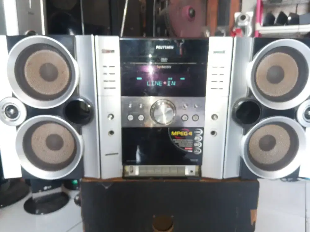 Full set Hi-fi Polytron Funtastic Dobel Woofer, full ori, Radio/AUX ok
