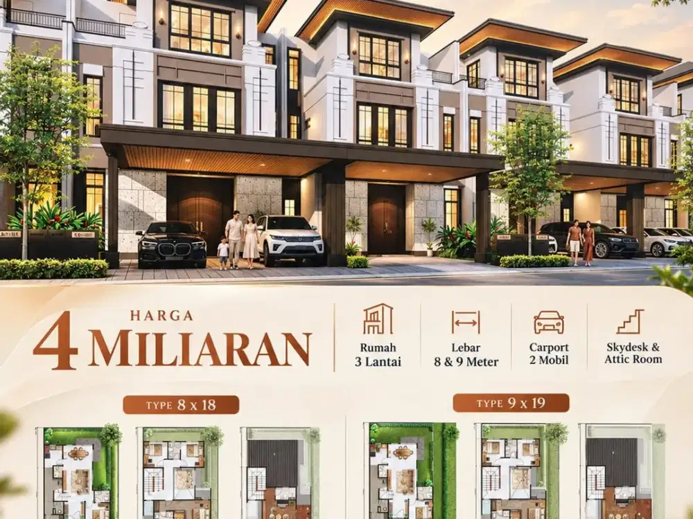 NEW LAUNCHING! Rumah Mewah 3 Lantai Altadena Prime Paramount Gading Serpong