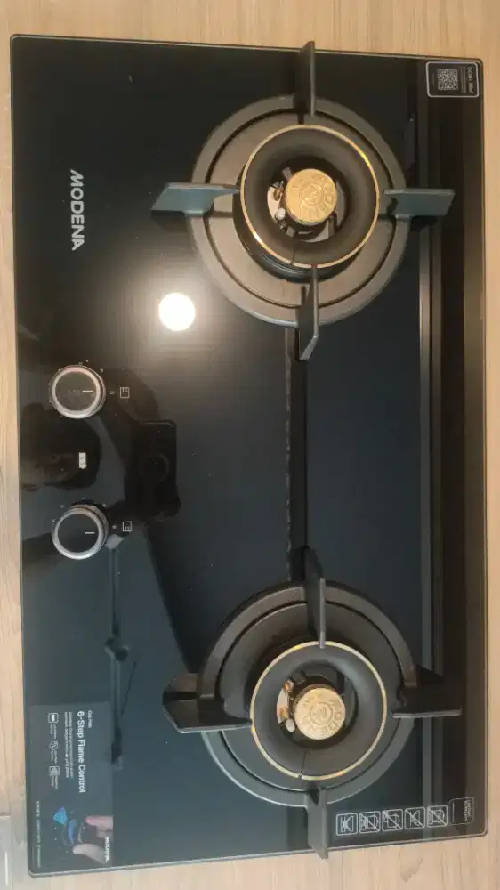 Kompor Gas HOB modena 2 tungku full brass burner