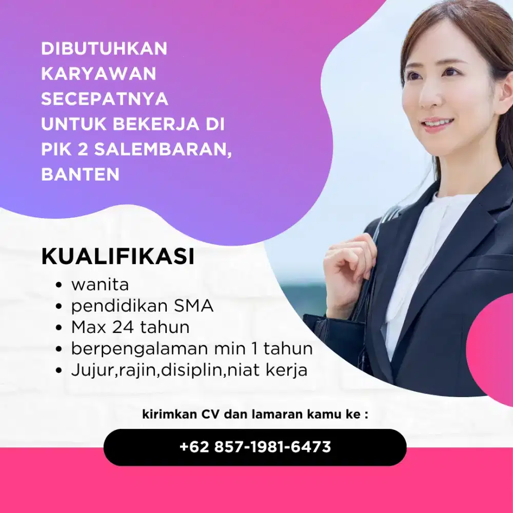 untuk yang serius dan niat kerja
