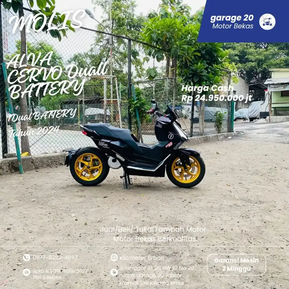 MOLIS Alva CERVO Dual Battery Kuat 120km Tahun 2024