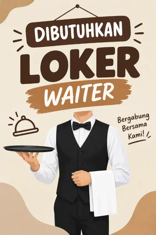 DIBUTUHKAN WAITER LAKI-LAKI