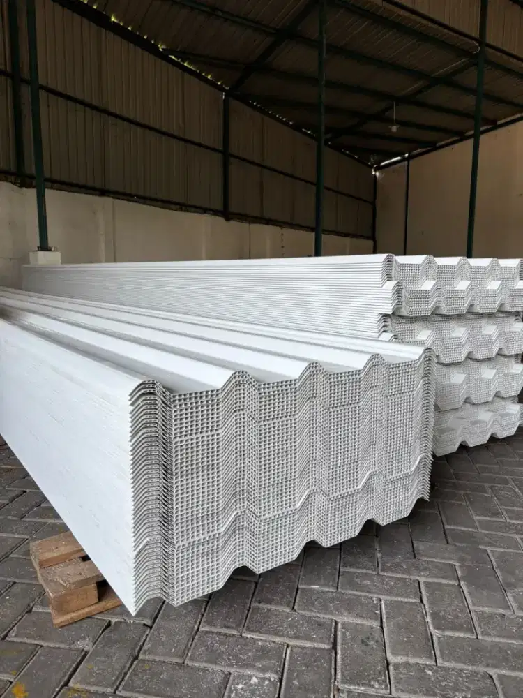 Atap UPVC Twinwall Dobel layer lebar efektif 86cm