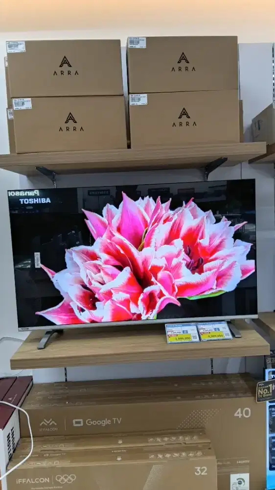 CICILAN TOSHIBA LED SMART ANDROID TV BLACK