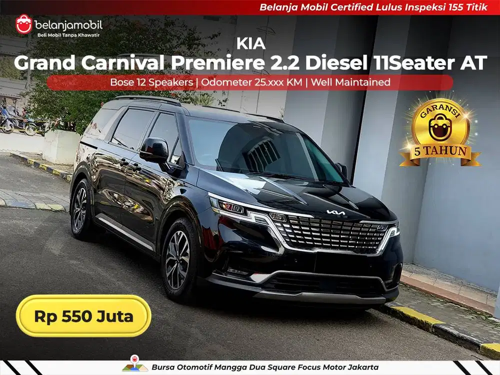 [GARANSI 5TH LOW KM] Kia Grand Carnival 2.2 CRDi Diesel 2022/2023/2024