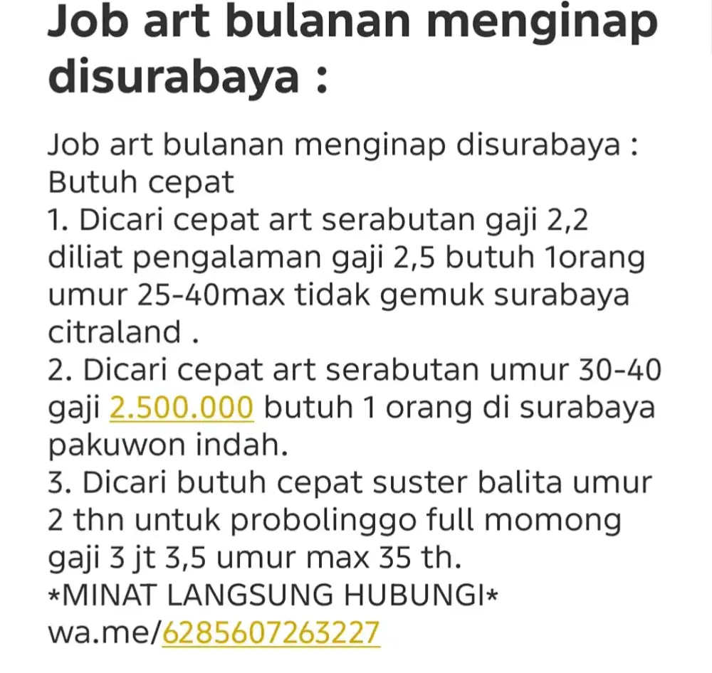 Art dan Baby suster Menginap